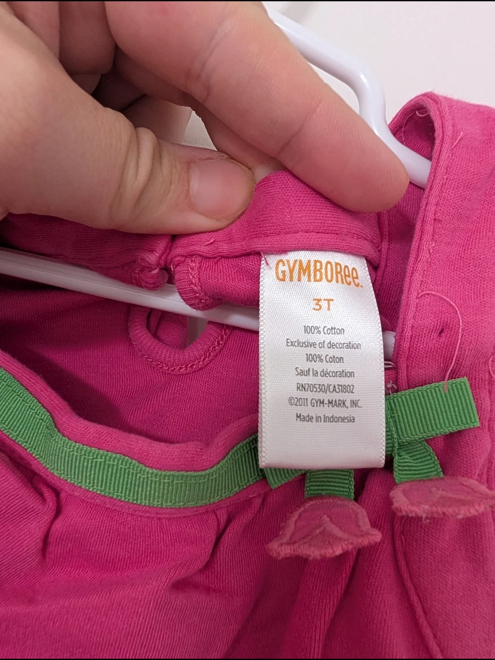 💥3/$24‎ Gymboree Bright Tulip Hot Pink Tiered Ruffle Tank Size 3T